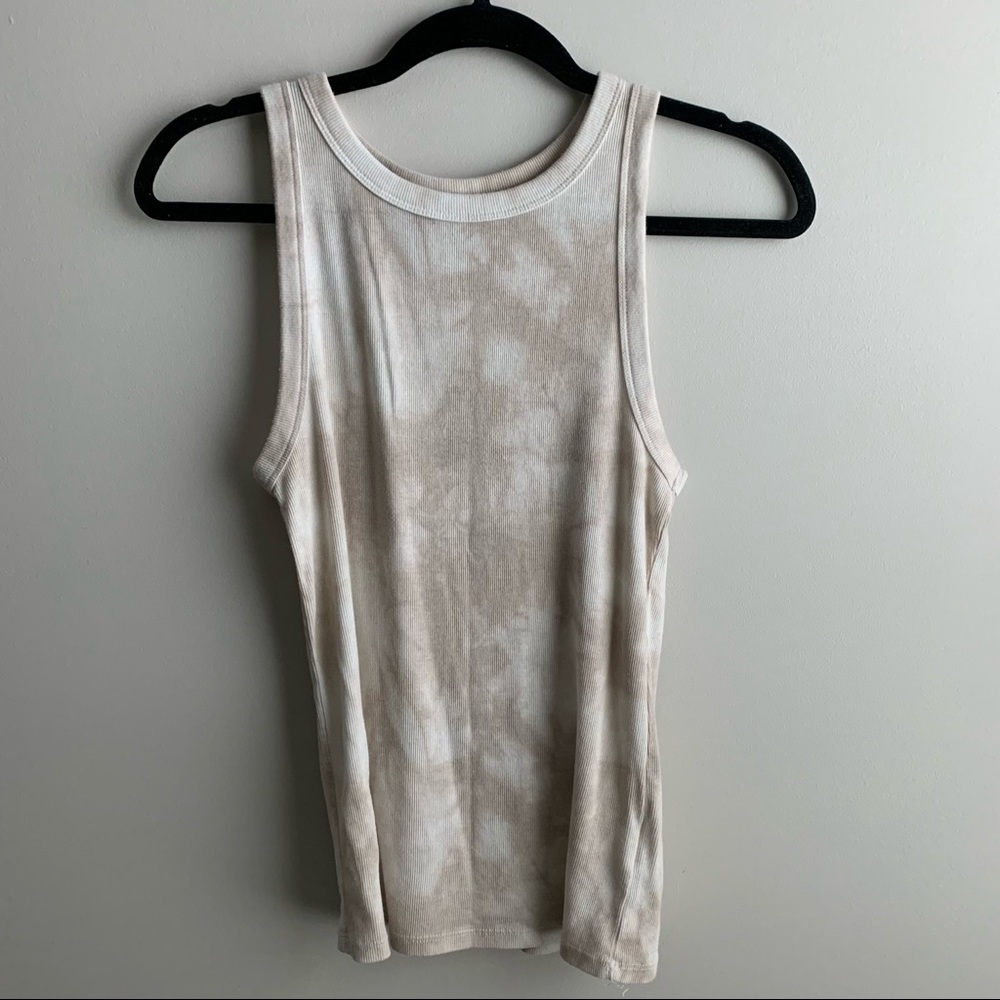 4/$25 | Neutral Tie Dye Ribbed Tank